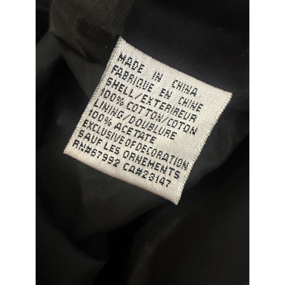 Talbots Christmas Themed Black Velvet Lined Button Up Vest Holiday Print Large - Picture 8 of 14